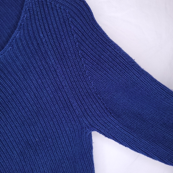 J. JILL Women's Royal Blue Ribbed Pullover Sweater XS - Picture 4 of 11